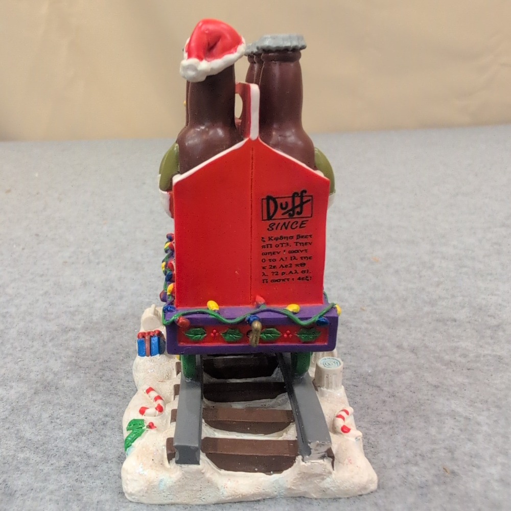The Simpsons Packing Up for Christmas Duff Beer Train Sculpture 2005 - Picture 5 of 6